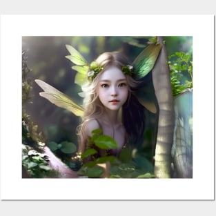 Forest Fairy Portrait Posters and Art